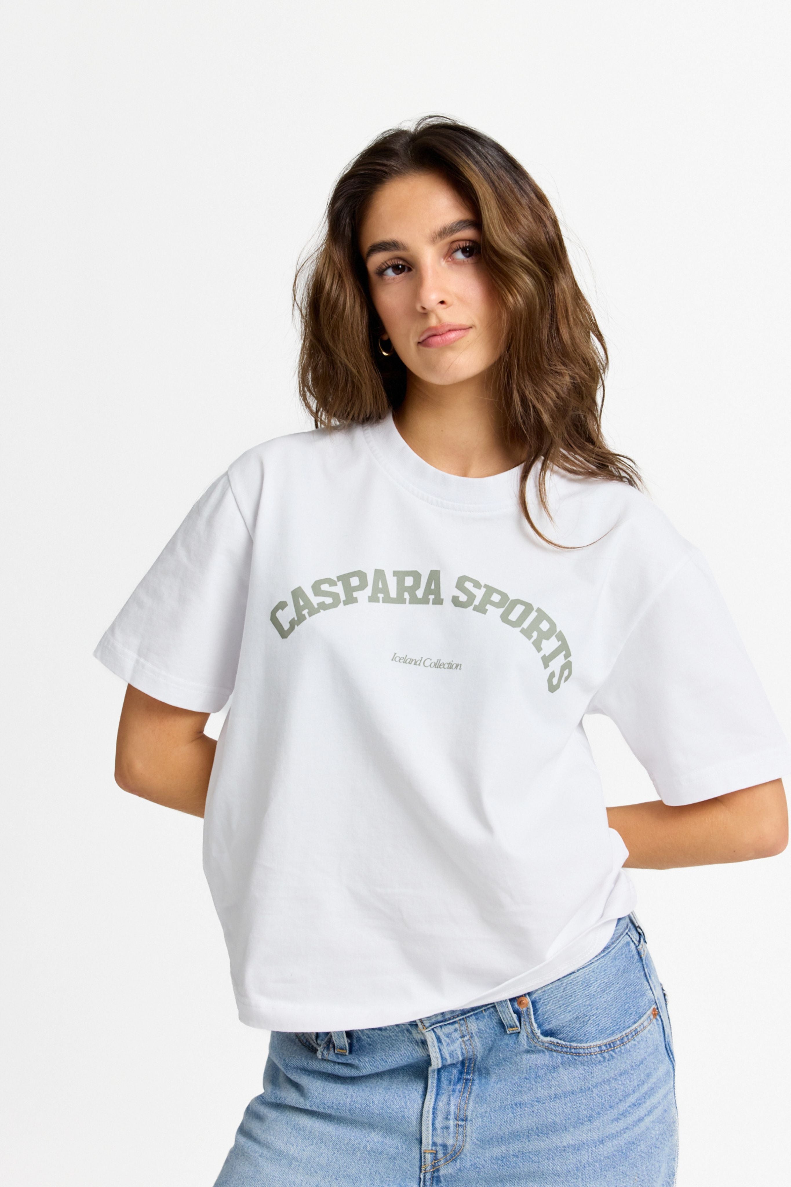 W. CS Tee - White w. Olive